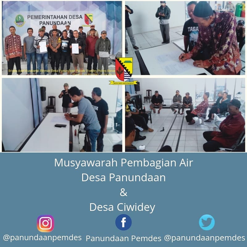 Musyawarah jadwal pembagian air Saluran bayongbong